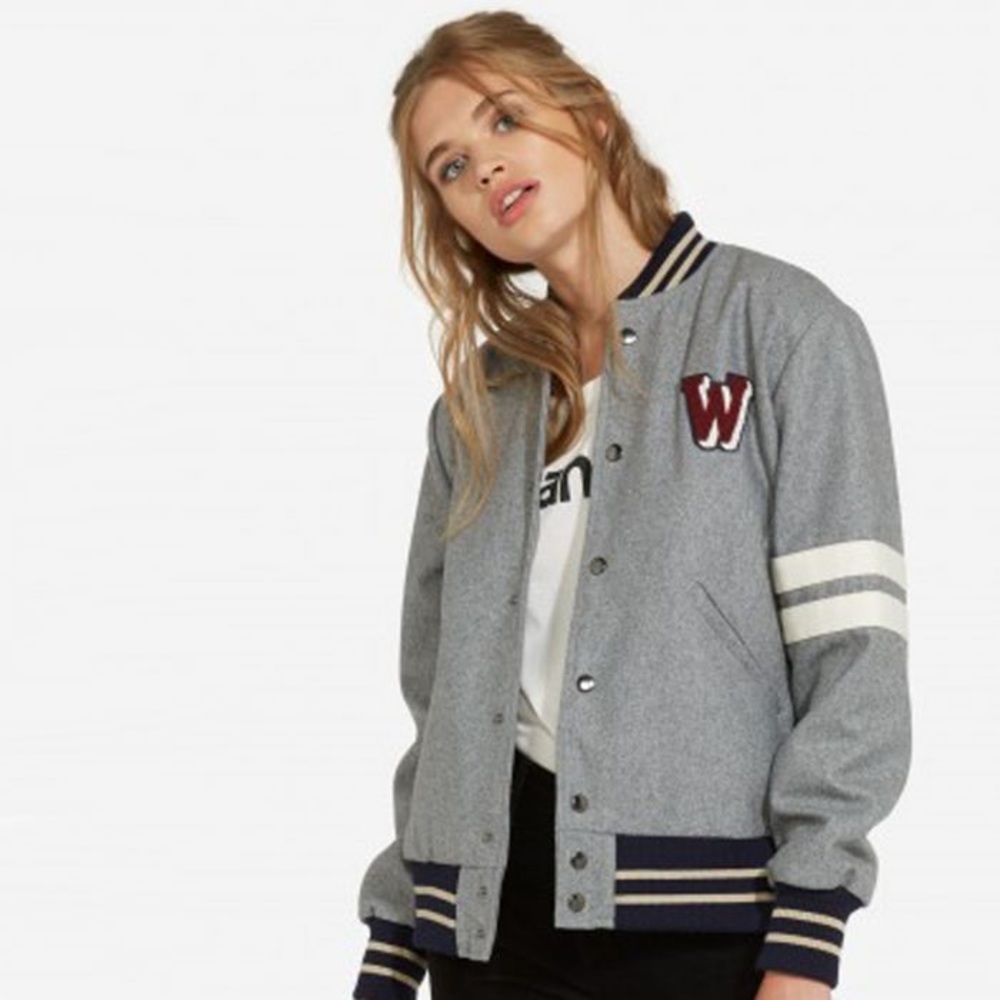 Wrangler Letterman Baseball Bomber Jacket Large